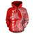 Tokelau Polynesian Custom Zip up Hoodie Coconut Red White - Polynesian Pride