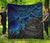 American Samoa Polynesian Premium Quilt - American Samoa Seal & Blue Turtle Hibiscus - Polynesian Pride