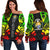 Nauru Women's Off Shoulder Sweater - Polynesian Tattoo Reggae Art - Polynesian Pride