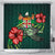 Fiji Polynesian Shower Curtain - Green Turtle Hibiscus 177 x 172 (cm) Green - Polynesian Pride