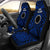 Cook Island Car Seat Covers - Seal With Polynesian Tattoo Style ( Blue) Universal Fit Blue - Polynesian Pride