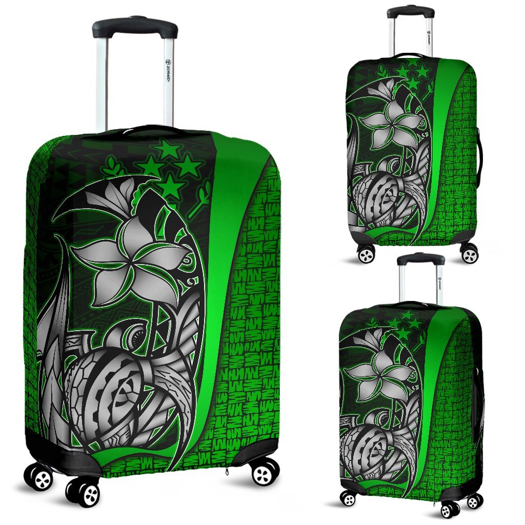 Kosrae Micronesian Luggage Covers Green - Turtle With Hook Green - Polynesian Pride