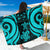 Fiji Sarong - Tentacle Turtle Turquoise Coat of Arm SARONG ONE SIZE TURQUOISE - Polynesian Pride