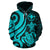 Polynesian Hawaii Hoodie Turquoise Kanaka Maoli Tentacle Turtle - Polynesian Pride