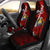 Nauru Polynesian Car Seat Covers - Coat Of Arm With Hibiscus Universal Fit Red - Polynesian Pride