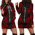 American Samoa Hoodie Dress - Polynesian Tattoo Red Red - Polynesian Pride