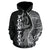 Vanuatu Polynesian Custom Zip up Hoodie Coconut Black - Polynesian Pride