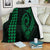 Hawaii Kakau Makau Fish Hook Polynesian Premium Blanket - Green - Polynesian Pride