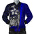 Yap Micronesia Men's Bomber Jackets Blue - Turtle With Hook Blue - Polynesian Pride