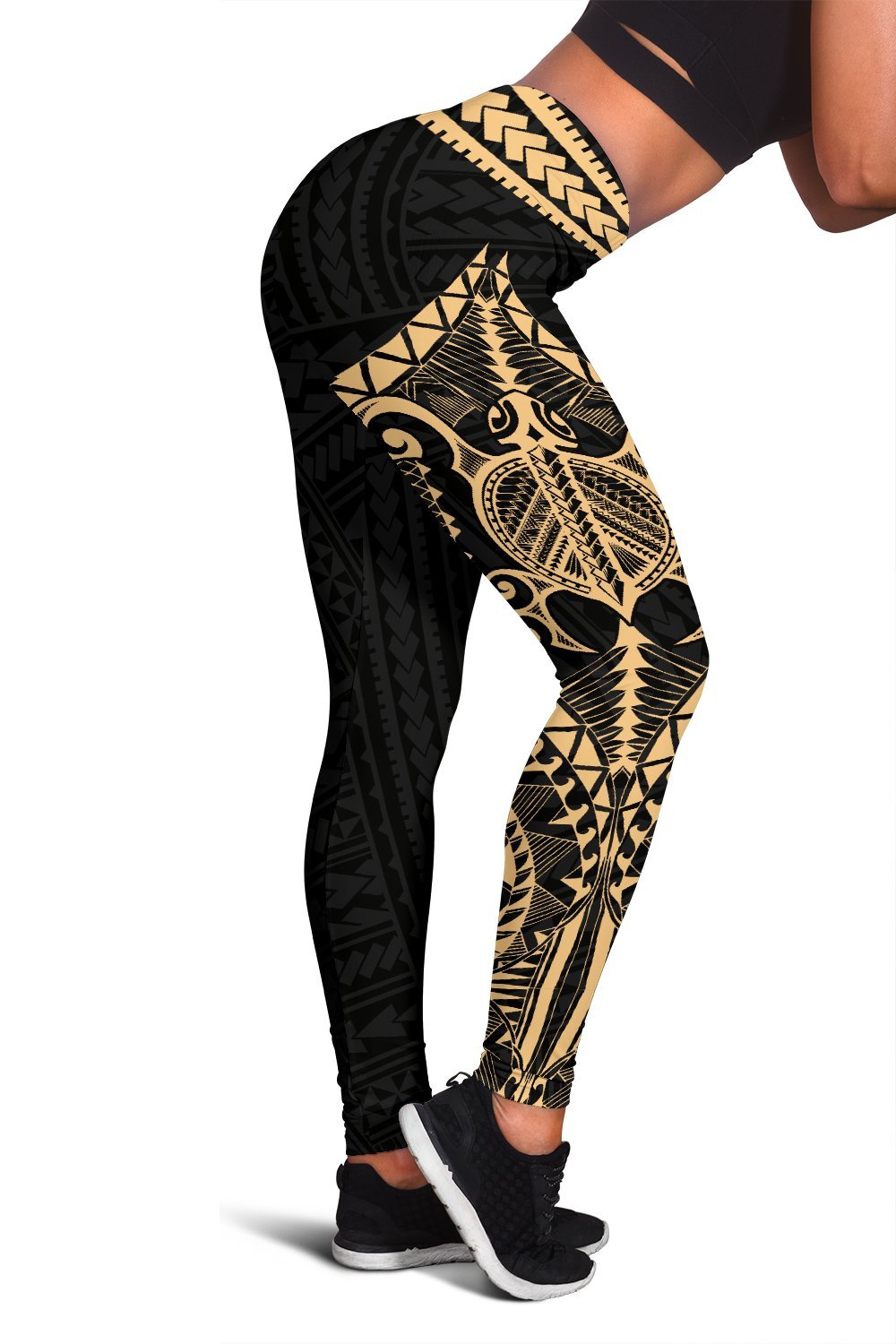 Polynesian Rising 3rd Leggings A16 Black - Polynesian Pride