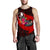 Yap Men's Tank Top - Polynesian Hook And Hibiscus (Red) - Polynesian Pride