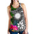 Marshall Islands Women Racerback Tank - Turtle Plumeria Banana Leaf - Polynesian Pride