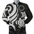 Cook Islands Men's Bomber Jaket - White Tentacle Turtle White - Polynesian Pride