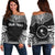 Chuuk Polynesian Chief Custom Personalised Women's Off Shoulder Sweater - Black Version Black - Polynesian Pride