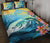 Hawaii Dolphin Plumeria Surfing Polynesian Quilt Bed Set - Muriel Style - AH - Polynesian Pride