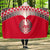 Tahiti Polynesian Hooded Blanket - Wave Style Hooded Blanket Red - Polynesian Pride