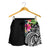 Fiji Polynesian Women's Shorts - Summer Plumeria (Black) - Polynesian Pride