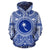 Chuuk ll Over Hoodie Chuuk Coat of rms Polynesian Flag Color Unisex Blue - Polynesian Pride