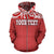 Tonga All Over Zip up Hoodie Custom Red Style - Polynesian Pride