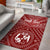 Tonga Personalised Area Rug - Tonga Seal With Polynesian Tattoo Style (Red) Red - Polynesian Pride