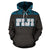 Fiji Tapa All Over Hoodie Blue - Polynesian Pride