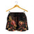 Hawaii Polynesian Women's Shorts - Turtle With Blooming Hibiscus Gold - Polynesian Pride