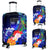 Fiji Luggage Covers - Humpback Whale with Tropical Flowers (Blue) - Polynesian Pride