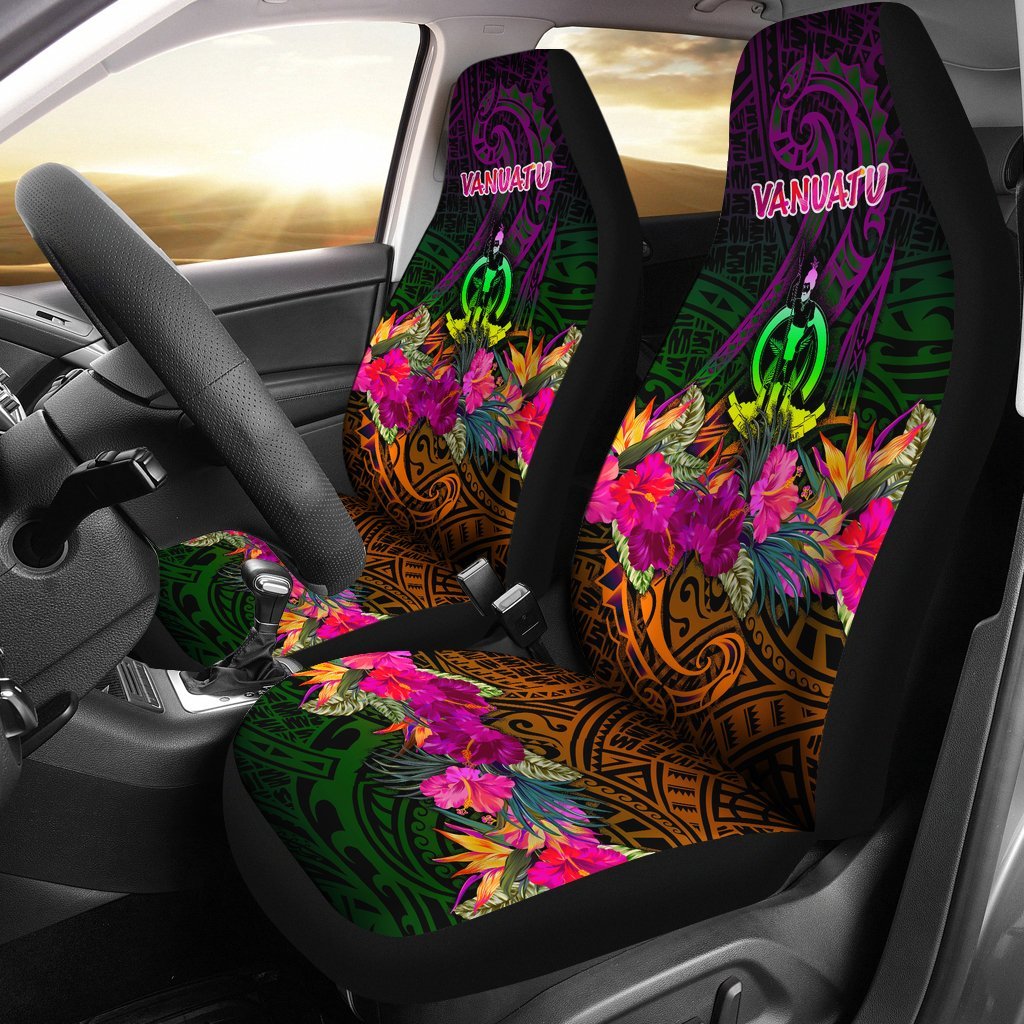 Vanuatu Car Seat Covers - Summer Hibiscus Universal Fit Reggae - Polynesian Pride