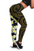 Hawaii Kanaka Plumeria Polynesian - Hawaiian Women's Leggings - Curtis Style - Gold - Polynesian Pride