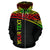 Tonga All Over Custom Zip up Hoodie Reggae Curve - Polynesian Pride