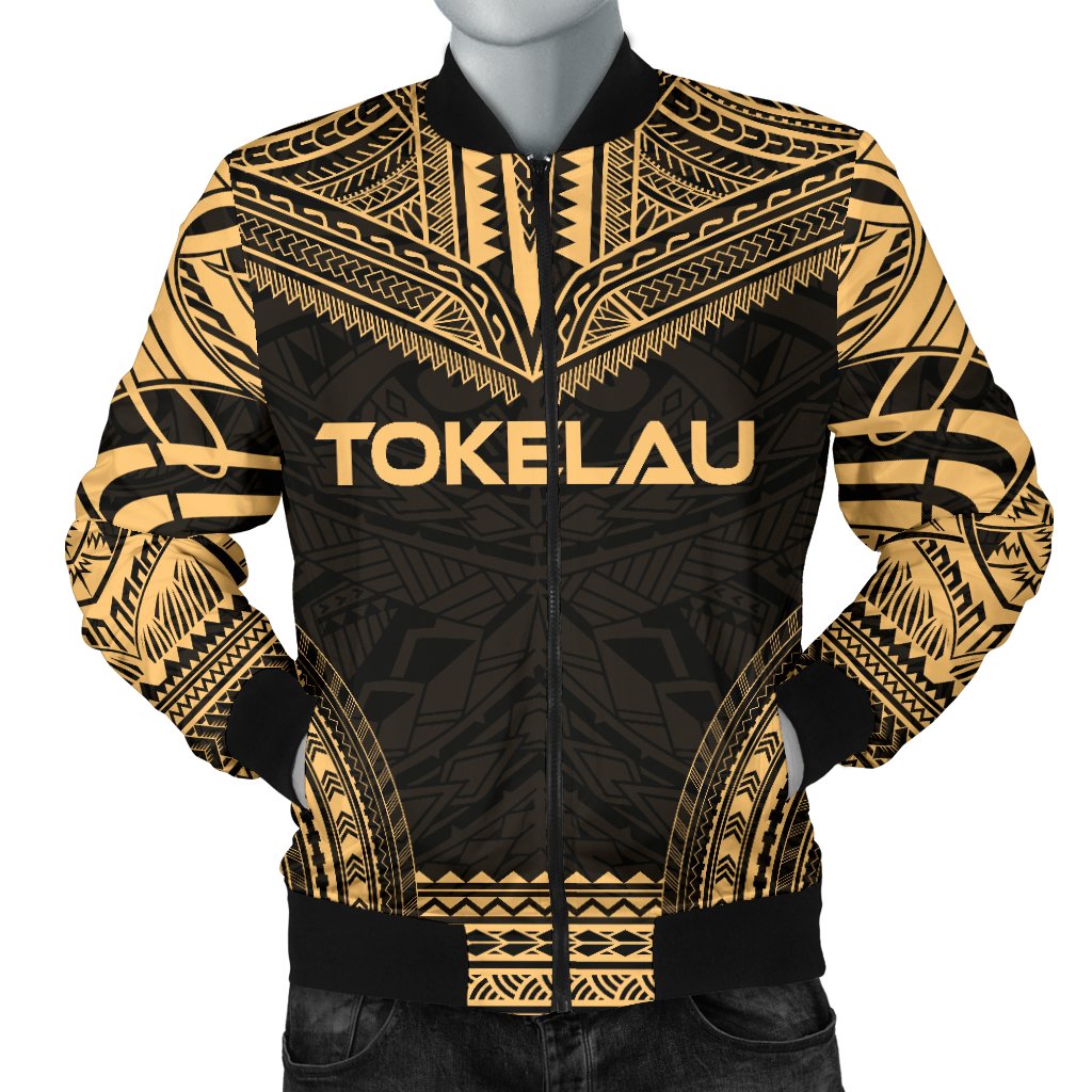 Tokelau Polynesian Chief Men's Bomber Jacket - Gold Version Gold - Polynesian Pride