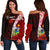 Solomon Islands Polynesian Custom Personalised Women's Off Shoulder Sweater - Coat Of Arm With Hibiscus Red - Polynesian Pride