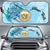 Hawaii Auto Sun Shades - Custom Personalised Polynesian Turtle Under The Sea Auto Sun Shade - Hawaii Universal Fit Blue - Polynesian Pride