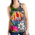 Tahiti Women Racerback Tank - Turtle Plumeria Banana Leaf - Polynesian Pride