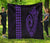 Hawaii Kakau Makau Fish Hook Polynesian Premium Quilt - Purple Purple - Polynesian Pride