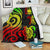 Samoa Polynesian Premium Blanket - Reggae Tentacle Turtle White - Polynesian Pride