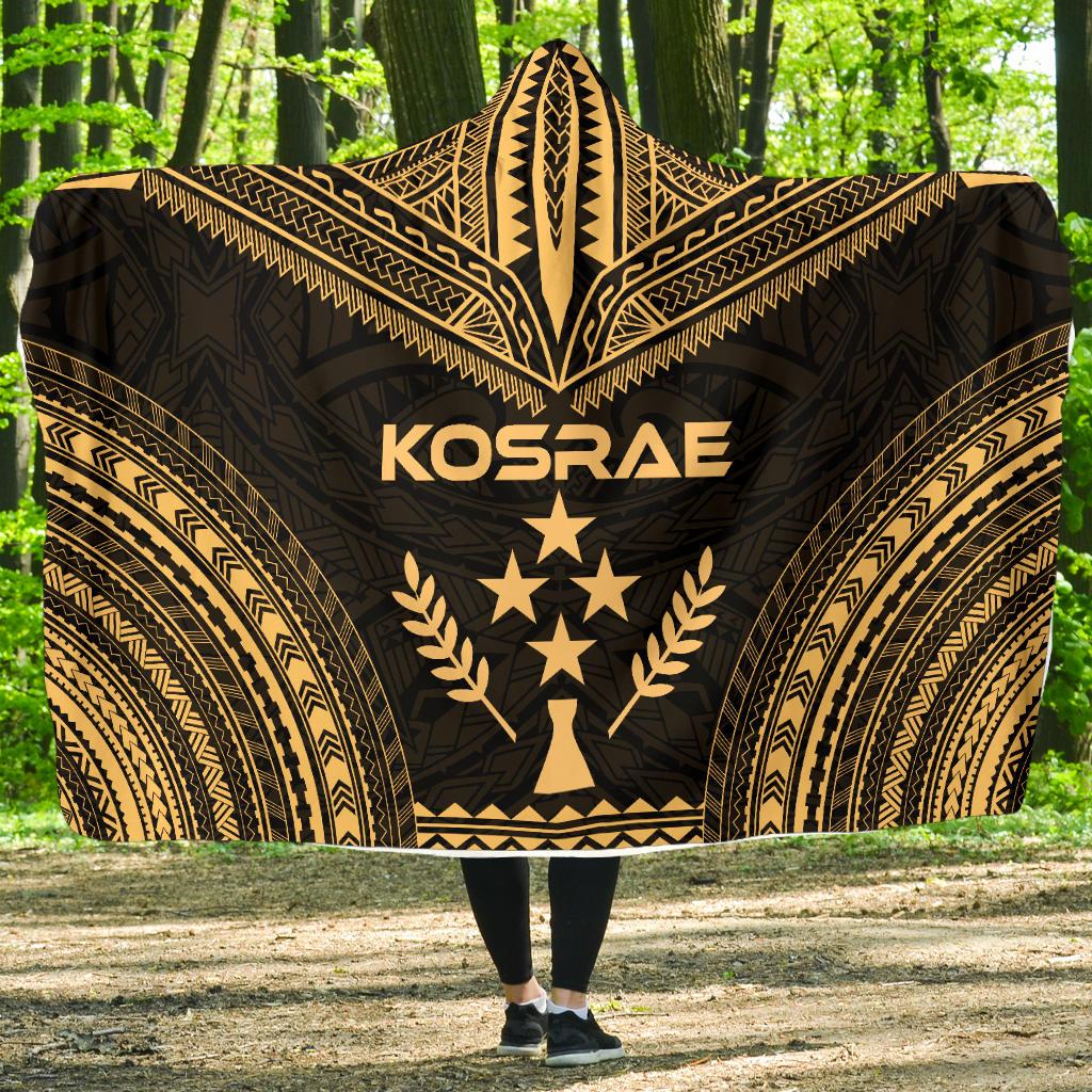 Kosrae Polynesian Chief Hooded Blanket - Gold Version Hooded Blanket Gold - Polynesian Pride