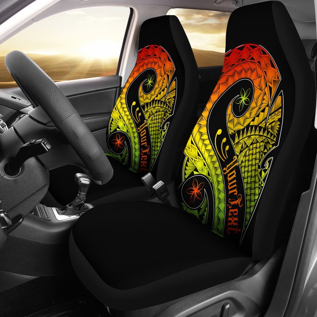 Pohnpei Personalised Car Seat Covers - Polynesian Decorative Patterns Universal Fit Reggae - Polynesian Pride