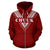 Chuuk All Over Zip up Hoodie Red Sailor Style - Polynesian Pride