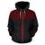 Chuuk All Over Zip up Hoodie Red Neck Style - Polynesian Pride