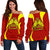 Mauna Kea Women's Off Shoulder Sweater 02 Red - Polynesian Pride