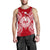 French Polynesia Polynesian Men Tank Top Map Red White Red - Polynesian Pride