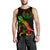 Palau Polynesian Men Tank Top - Turtle With Blooming Hibiscus Reggae - Polynesian Pride