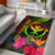 Polynesian Hawaii Kanaka Maoli Polynesian Personalised Area Rug - Hibiscus and Banana Leaves Reggae - Polynesian Pride