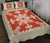 Hawaiian Quilt Bed Set Pineapple Pattern - White Mix Red - Polynesian Pride