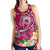 Samoa Custom Personalised Women's Racerback Tank - Turtle Plumeria (Pink) - Polynesian Pride