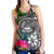 American Samoa Women Racerback Tank - Turtle Plumeria Banana Leaf - Polynesian Pride