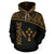 Kosrae All Over Hoodie Micronesia Curve Gold Style - Polynesian Pride