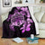 Hawaiian Kanaka Hibiscus Plumeria Mix Polynesian Turtle Premium Blanket Pink AH - Polynesian Pride