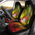 Pohnpei Custom Personalised Car Seat Covers - Humpback Whale with Tropical Flowers (Yellow) Universal Fit Yellow - Polynesian Pride